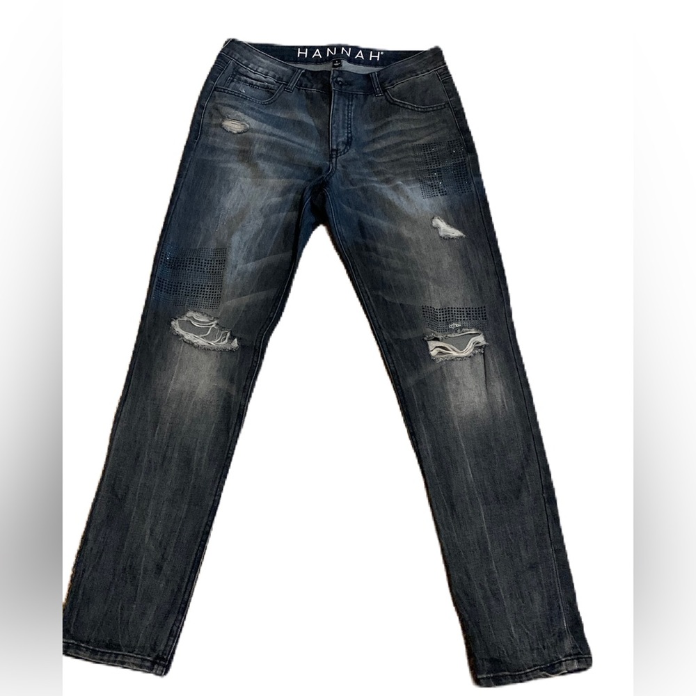 Hannah Distressed Skinny Jeans, Size 6